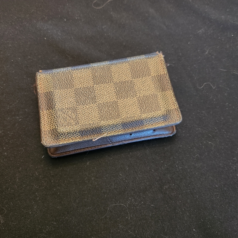 Used Damier Louis Vuitton Mens Trifold Wallet